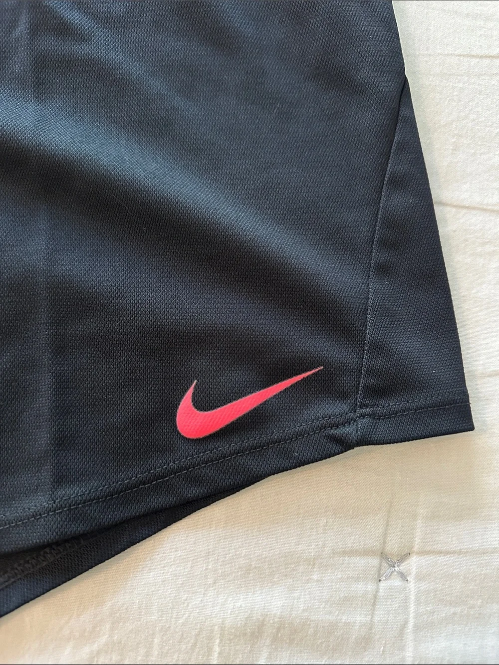Nike Black Women's Athletic Shorts with Pink Trim